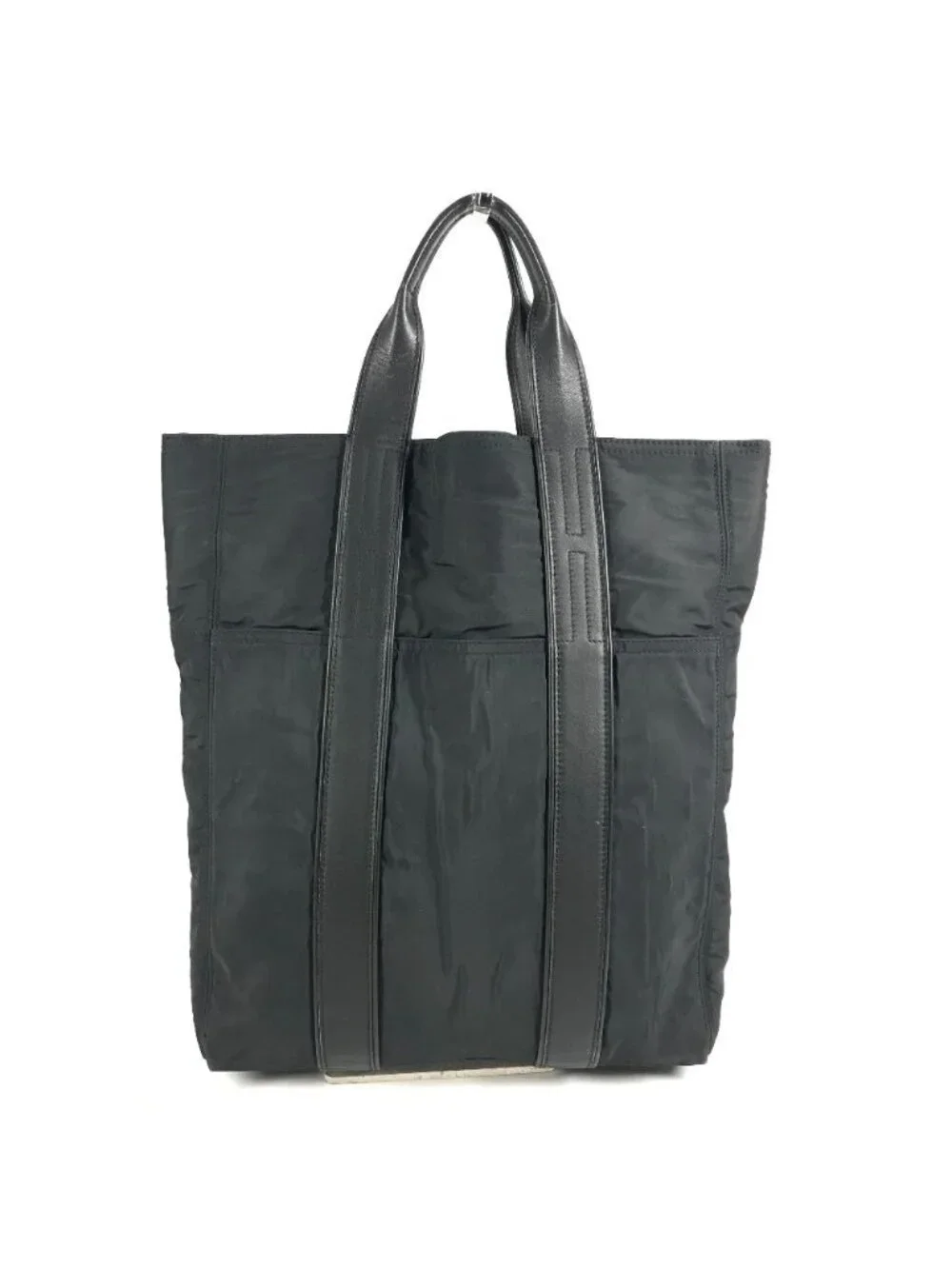 Hermes Tote Acapulco Cabas MM Nylon Black